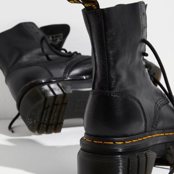 US W sz 8 AUDRICK NAPPA LEATHER PLATFORM ANKLE BOOTS MSRP$240 in Black Nappa - Picture 6 of 13